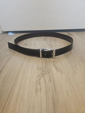 Perry Ellis Reversible Black Brown Leather Belt